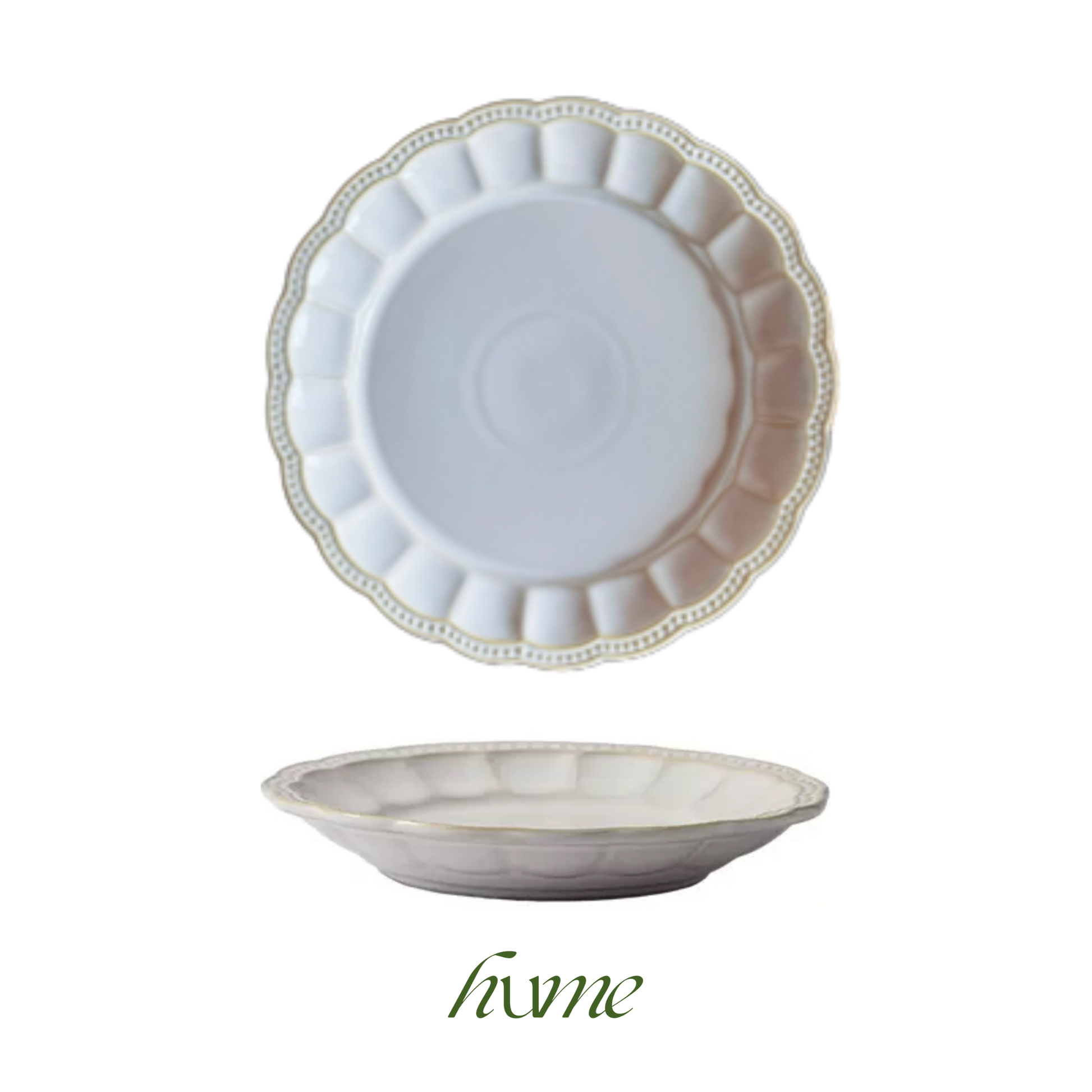 Floral Rimmed Plate 10.8"