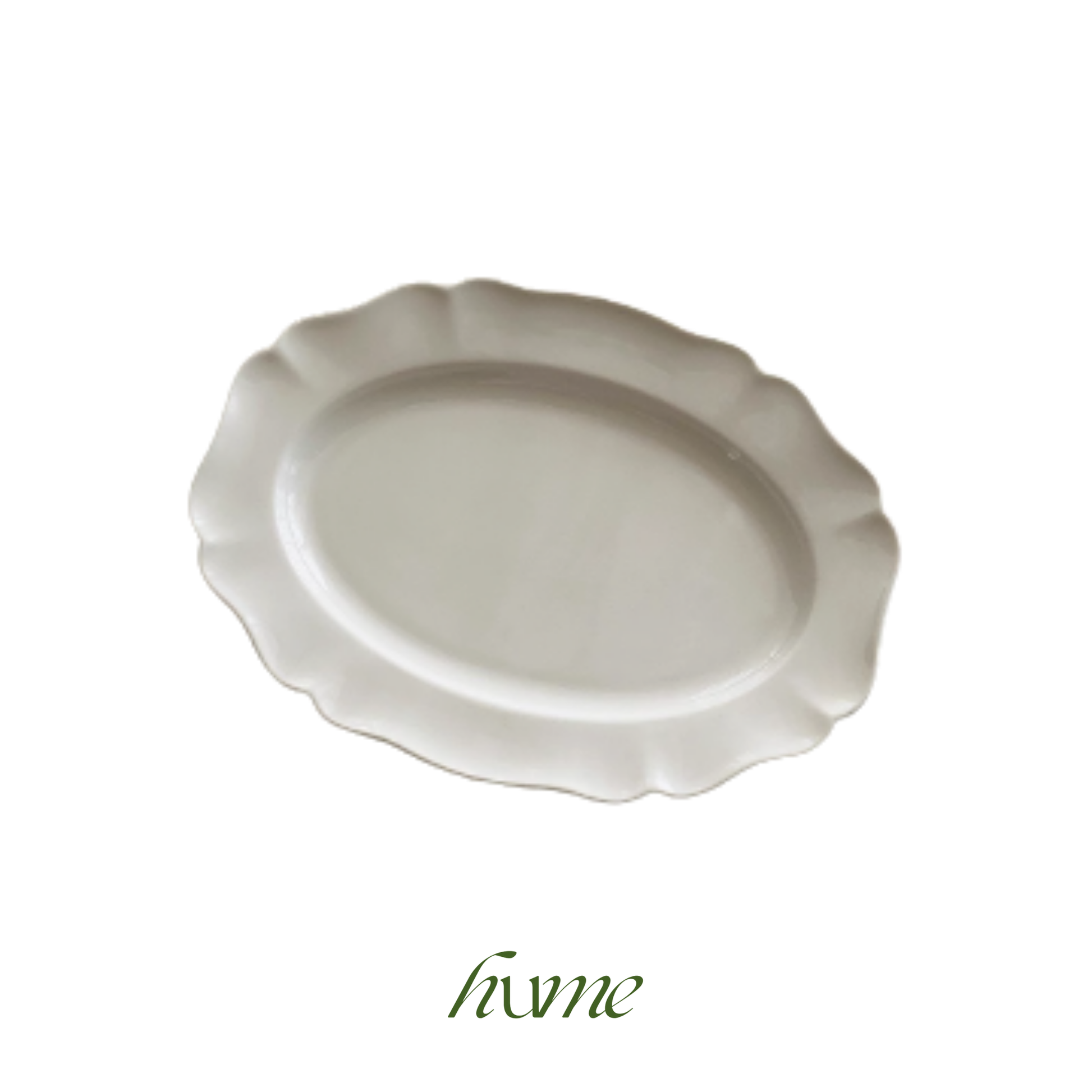 Scallop Oval Plate 8.8"